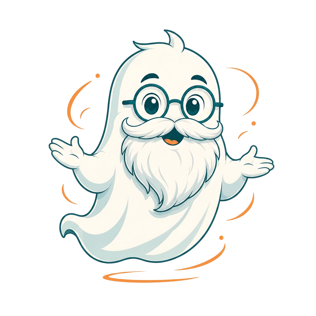 ReadCycle ghost mascot waving